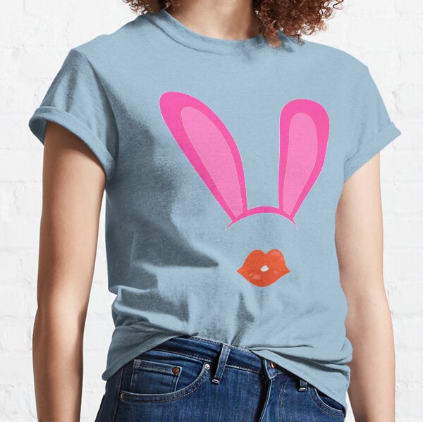 Red Eye Bunny T Shirts Redbubble - red and blue bunny ears roblox