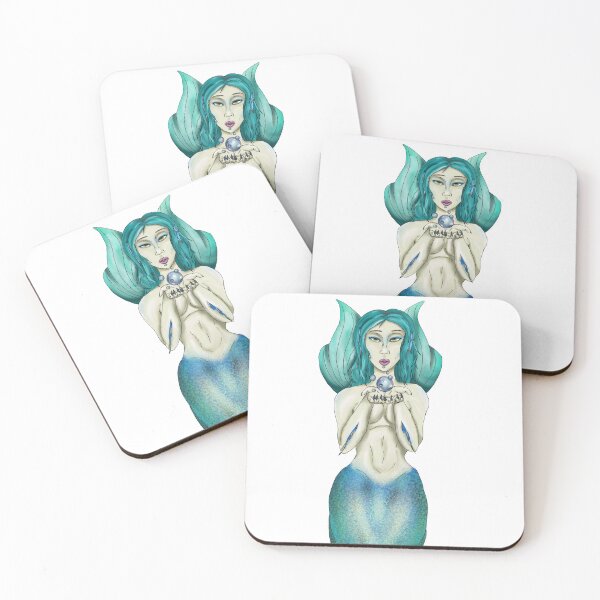 Item preview, Blue Mermaid Blowing Bubbles designed and sold by Bailey Swinney.