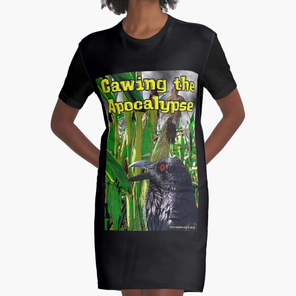 Cawing the Apocalypse Graphic T-Shirt Dress