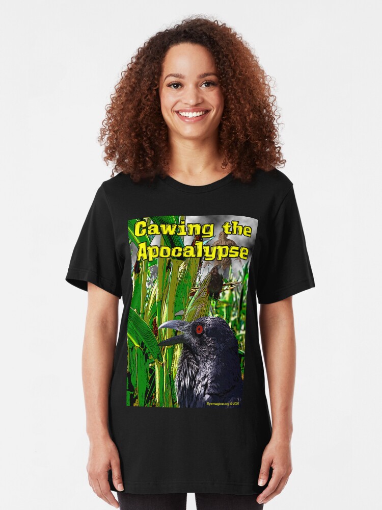 Alternate view of Cawing the Apocalypse Slim Fit T-Shirt