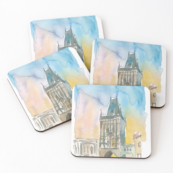 Item preview, Powder Tower Prague Czech Republic At Sunset designed and sold by artshop77.