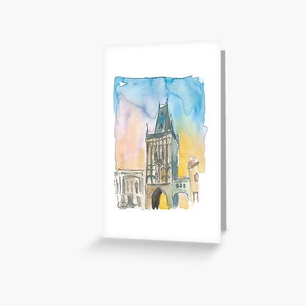 Item preview, Powder Tower Prague Czech Republic At Sunset designed and sold by artshop77.