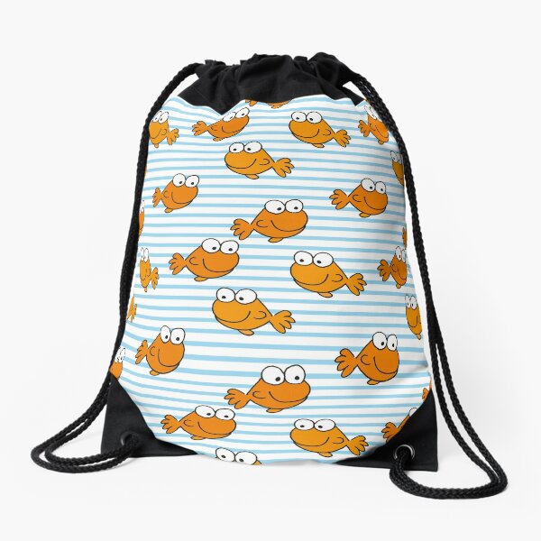 Cute Goldfishes Drawstring Bags for Sale
