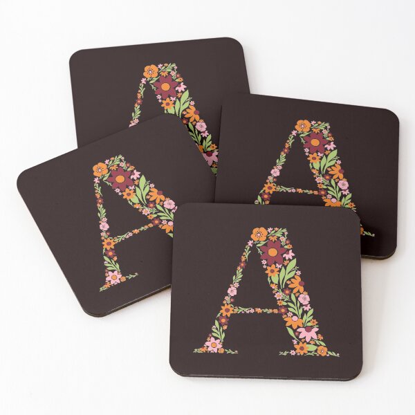 Item preview, Retro Floral Letter A designed and sold by zeljkica.