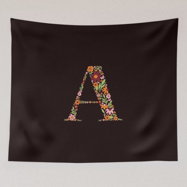 Item preview, Retro Floral Letter A designed and sold by zeljkica.