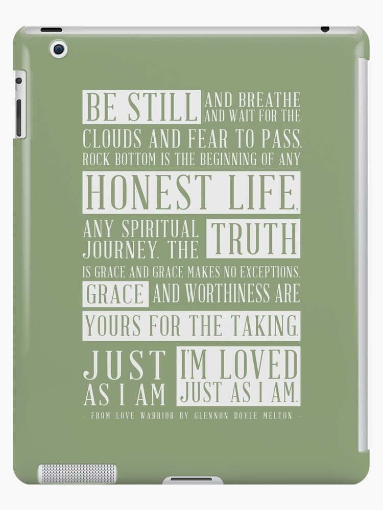 Love Warrior Typography Art Quote From Glennon Doyle Melton Ipad Case Skin By Mungavision Redbubble