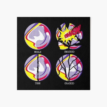 Roy Lichtenstein Inspired Quad Plates Art Board Print