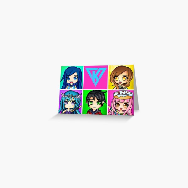 Its Funneh Greeting Cards Redbubble - itsfunneh roblox family funnehs bday