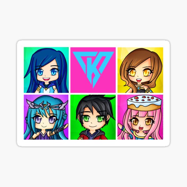 Itsfunneh Stickers Redbubble - alex and zach and lizzy roblox royale high