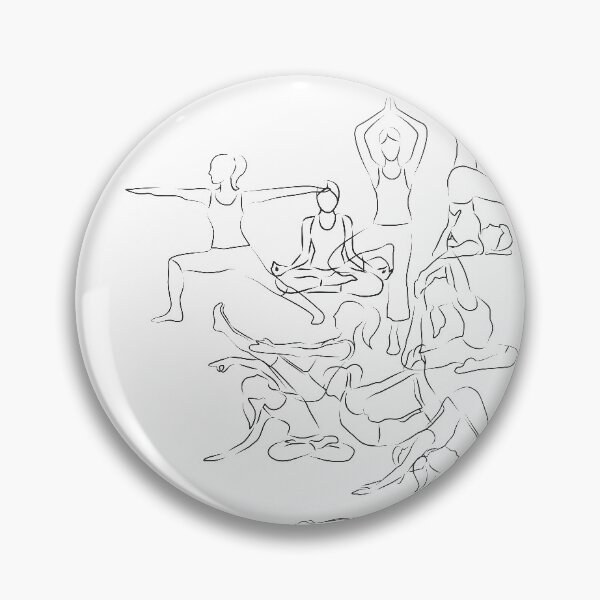 Item preview, Yoga Asanas - drawing designed and sold by XOOXOO.