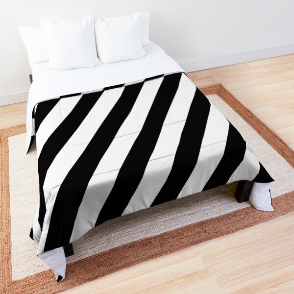 Black & White Stripes Comforter