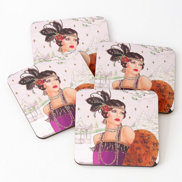 Artikelvorschau,  FLAPPER in LILA: Vintage 1925 Art Deco Print entworfen und verkauft von posterbobs.