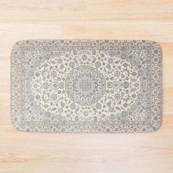 Traditional Oriental Moroccan Style Artwork Bath Mat