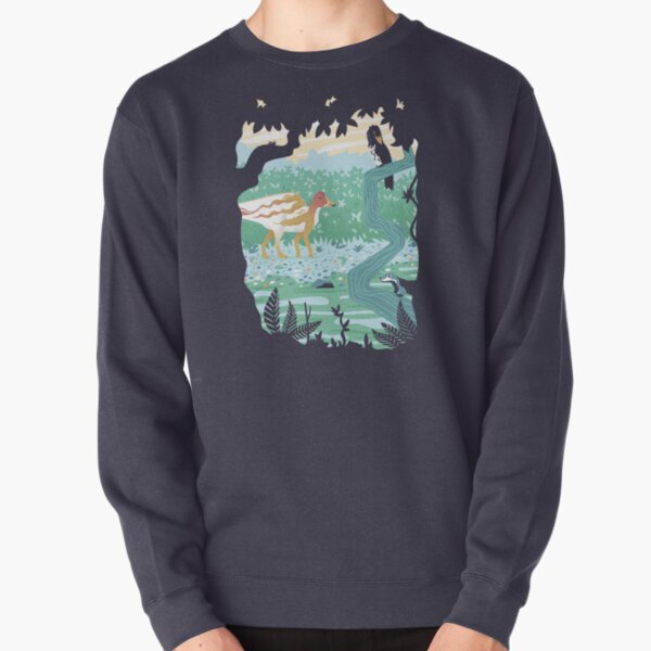 Hypacrosaurus takes a stroll Pullover Sweatshirt