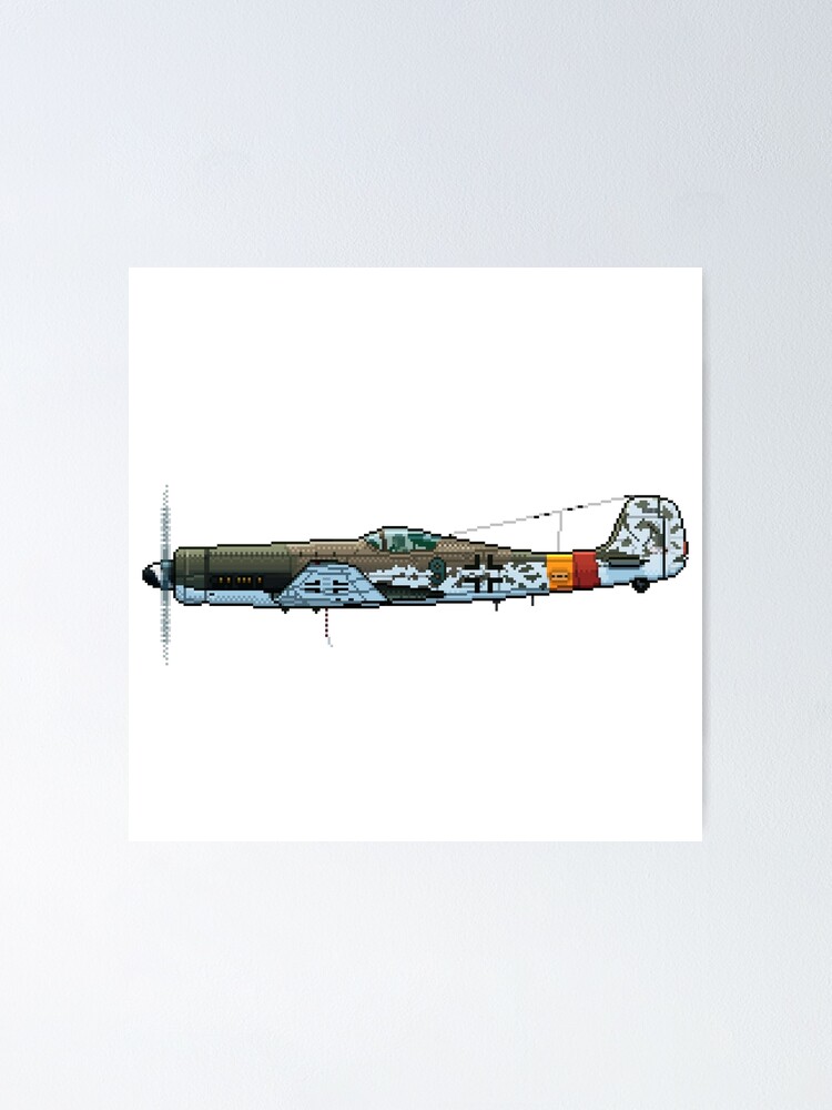 Ww2 Pixel Plane Ta 152 H 1 Poster By Tobler19 Redbubble