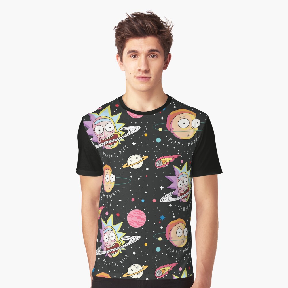 Rick and Morty Planets Graphic T-Shirt