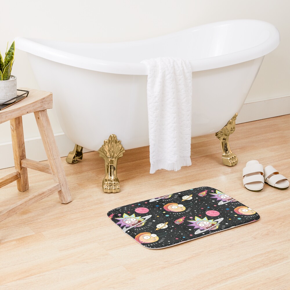 Rick and Morty Planets Bath Mat