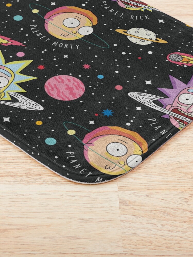 Alternate view of Rick and Morty Planets Bath Mat