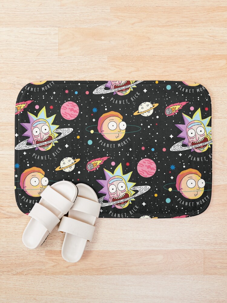 Alternate view of Rick and Morty Planets Bath Mat