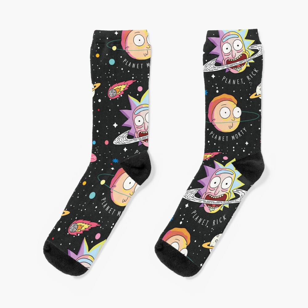Rick and Morty Planets Socks