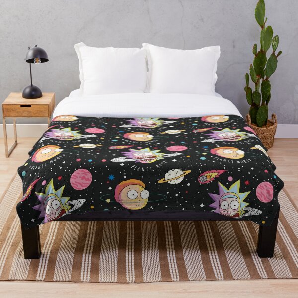 Rick and Morty Planets Throw Blanket