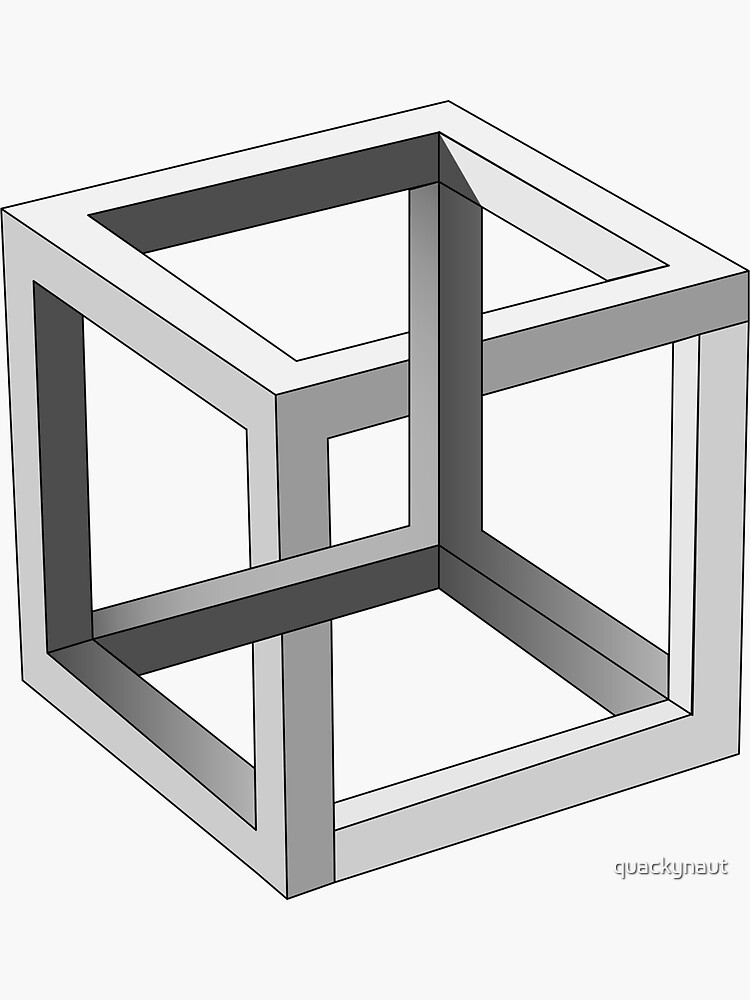 Impossible (Irrational) Cube T Shirt, Original Artwork Impossible (Irrational) Cube T Shirt, Original Artwork