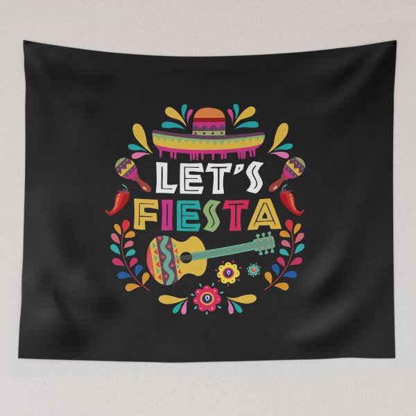 Item preview, Let's Fiesta Hot Mexican Party Sombrero Cinco de Mayo Spanish Guitar designed and sold by alenaz.