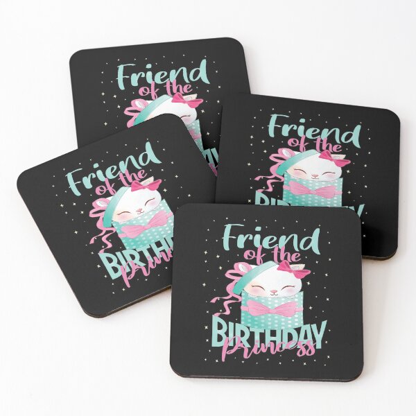 Item preview, Friend Of The Birthday Princess Cat Girls Kitten B-day graphic designed and sold by Grabitees.