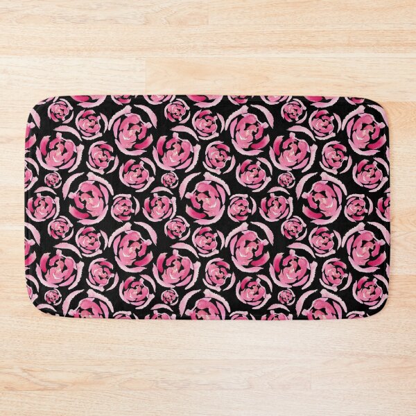 Item preview, Watercolour pink roses on black designed and sold by susyrdesign.
