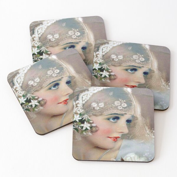 Item preview, FLAPPER in a VEIL : Vintage 1920 Art Deco Print designed and sold by posterbobs.