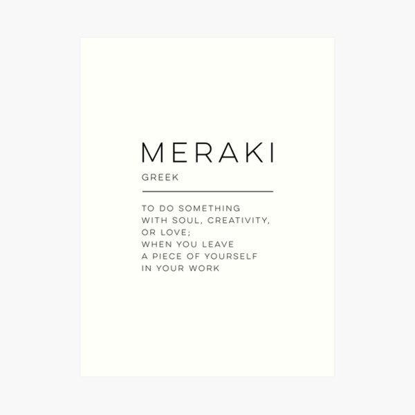 Meraki Definición Lámina artística