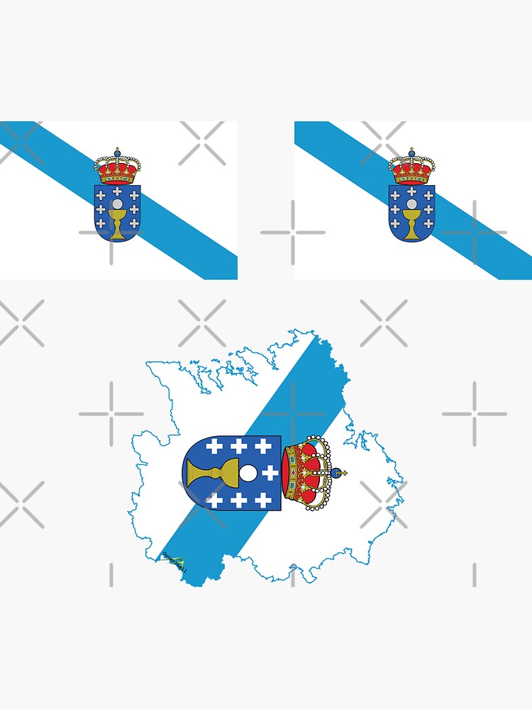 Sticker Galicia Flag Map