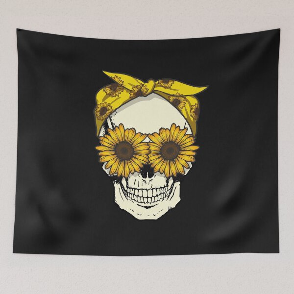 Item preview, Sunflower sugar skull wear bandana cute gothic graphic  designed and sold by alenaz.