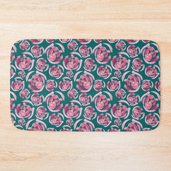 Item preview, Watercolour pink roses on turqoise designed and sold by susyrdesign.