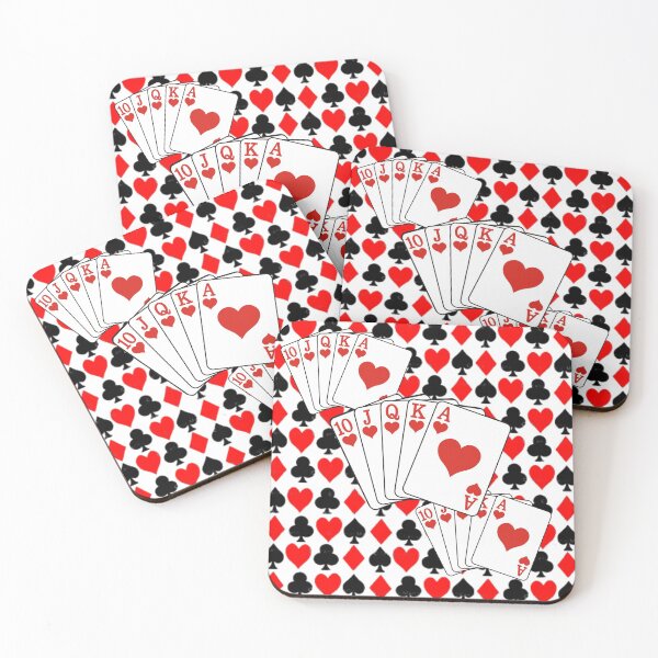 Item preview, CASINO NIGHTS RED HEARTS FLUSH designed and sold by sharlesart.