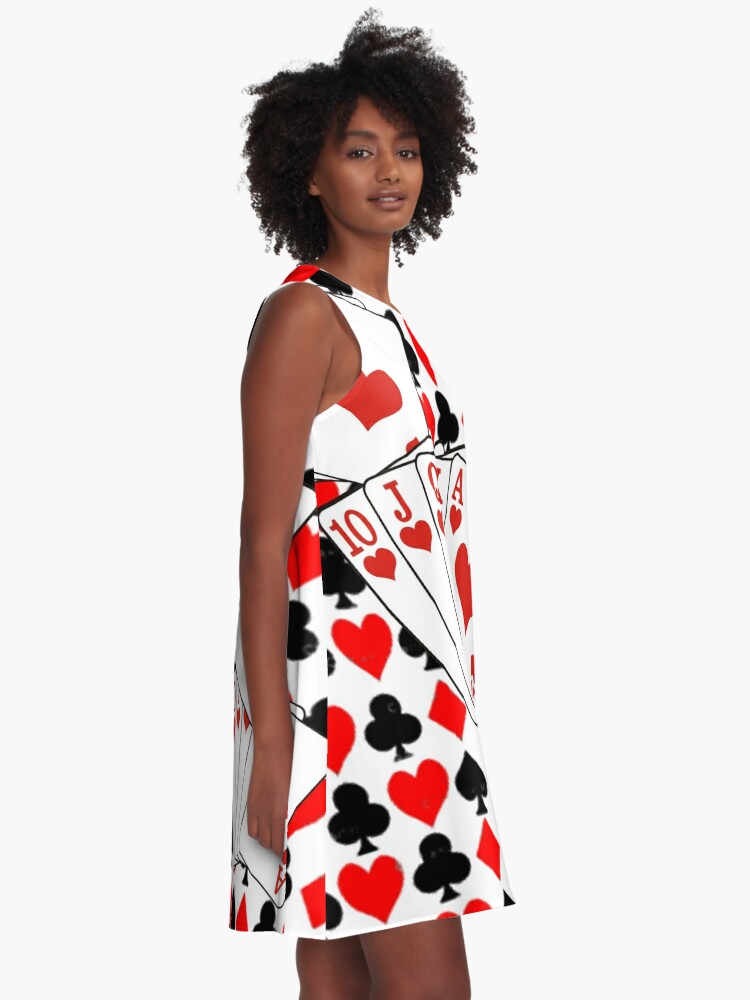 Alternate view of CASINO NIGHTS RED HEARTS FLUSH A-Line Dress