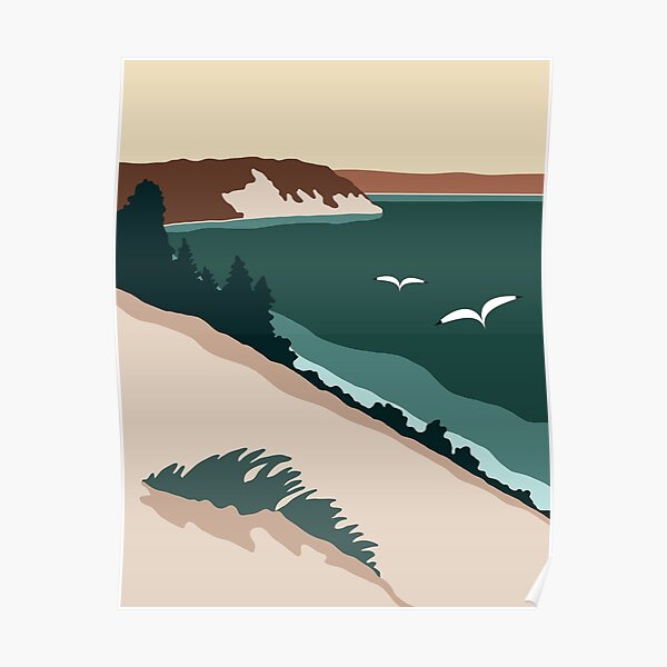 Minimalist Sleeping Bear Poster
