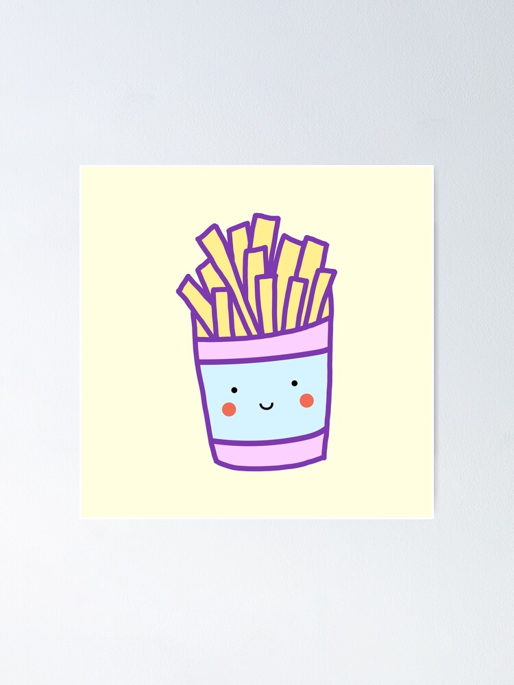 Póster «Papas fritas Kawaii (Pastel)» de designminds | Redbubble