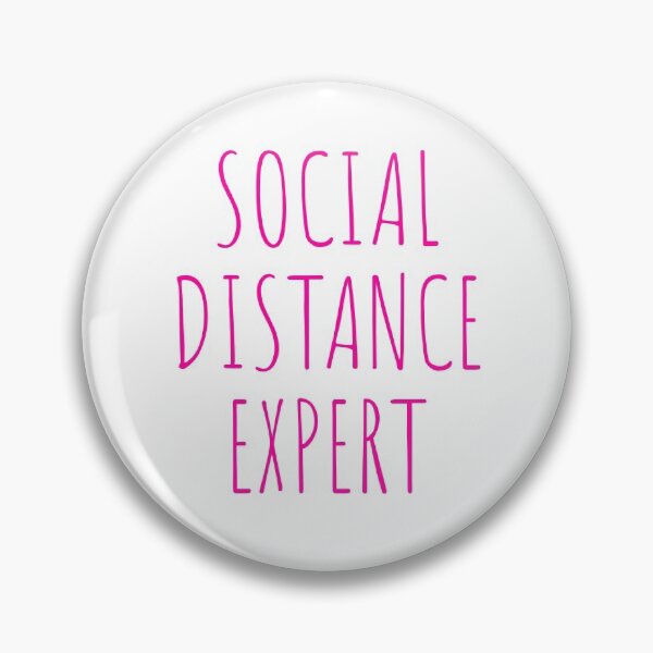 Item preview, Social Distance Expert Funny Pink Slogan | Coronavirus Meme | HappySCRBBLZ designed and sold by LucaBearDesigns.
