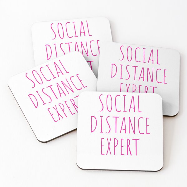 Item preview, Social Distance Expert Funny Pink Slogan | Coronavirus Meme | HappySCRBBLZ designed and sold by LucaBearDesigns.