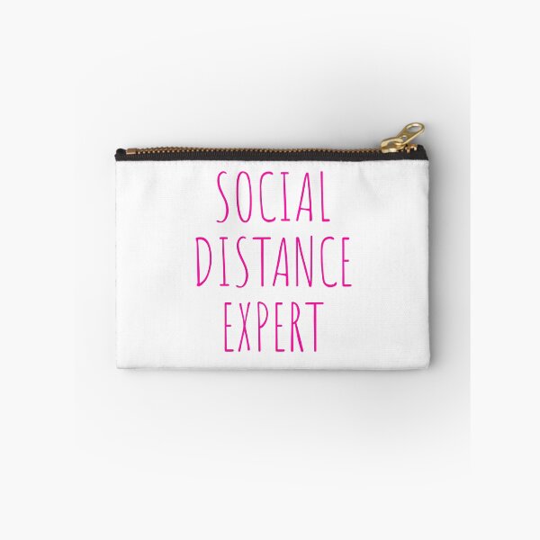 Item preview, Social Distance Expert Funny Pink Slogan | Coronavirus Meme | HappySCRBBLZ designed and sold by LucaBearDesigns.