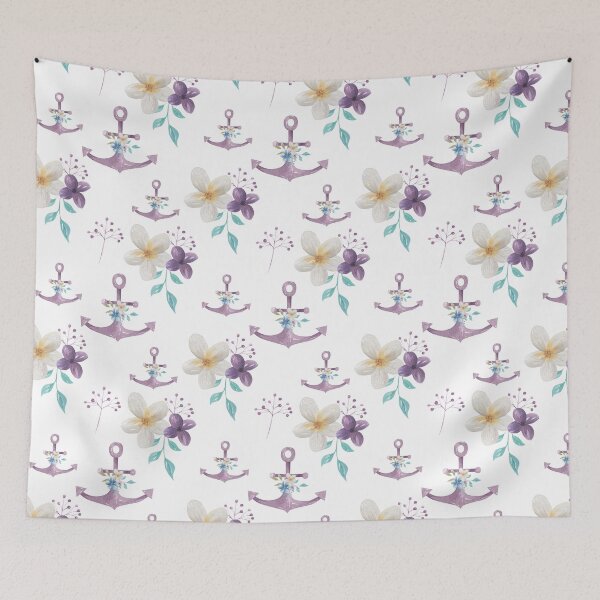 Item preview, Nautical Summer Boat Anchor Floral  designed and sold by SassAndHoney.