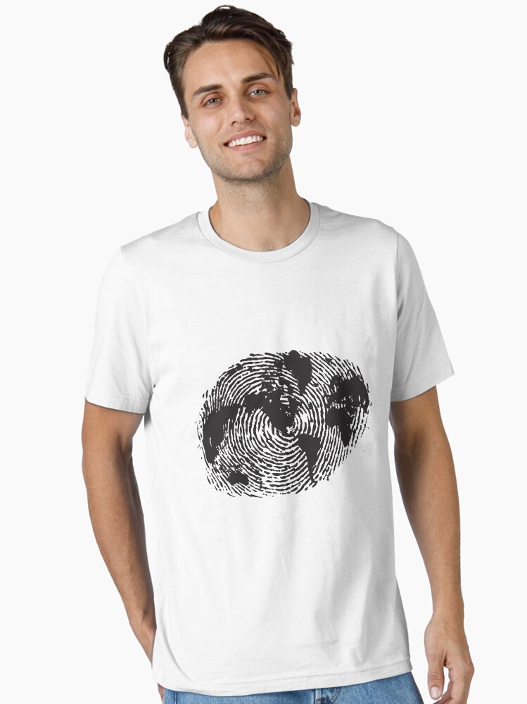 Globe Finger Print T-shirt: One Of A Kind