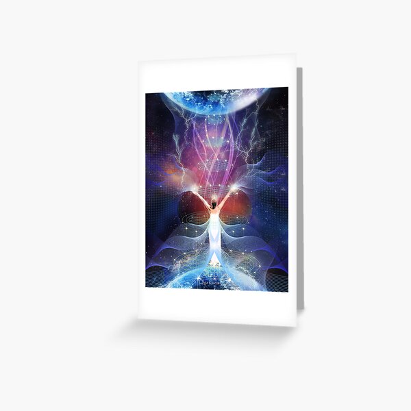 “Starseed”- Between Two Worlds. Greeting Card