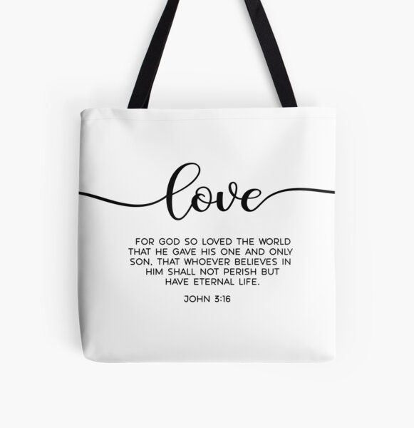 Loved Tote Bag - 100% Cotton with Bible-Inspired Verse – Living Words