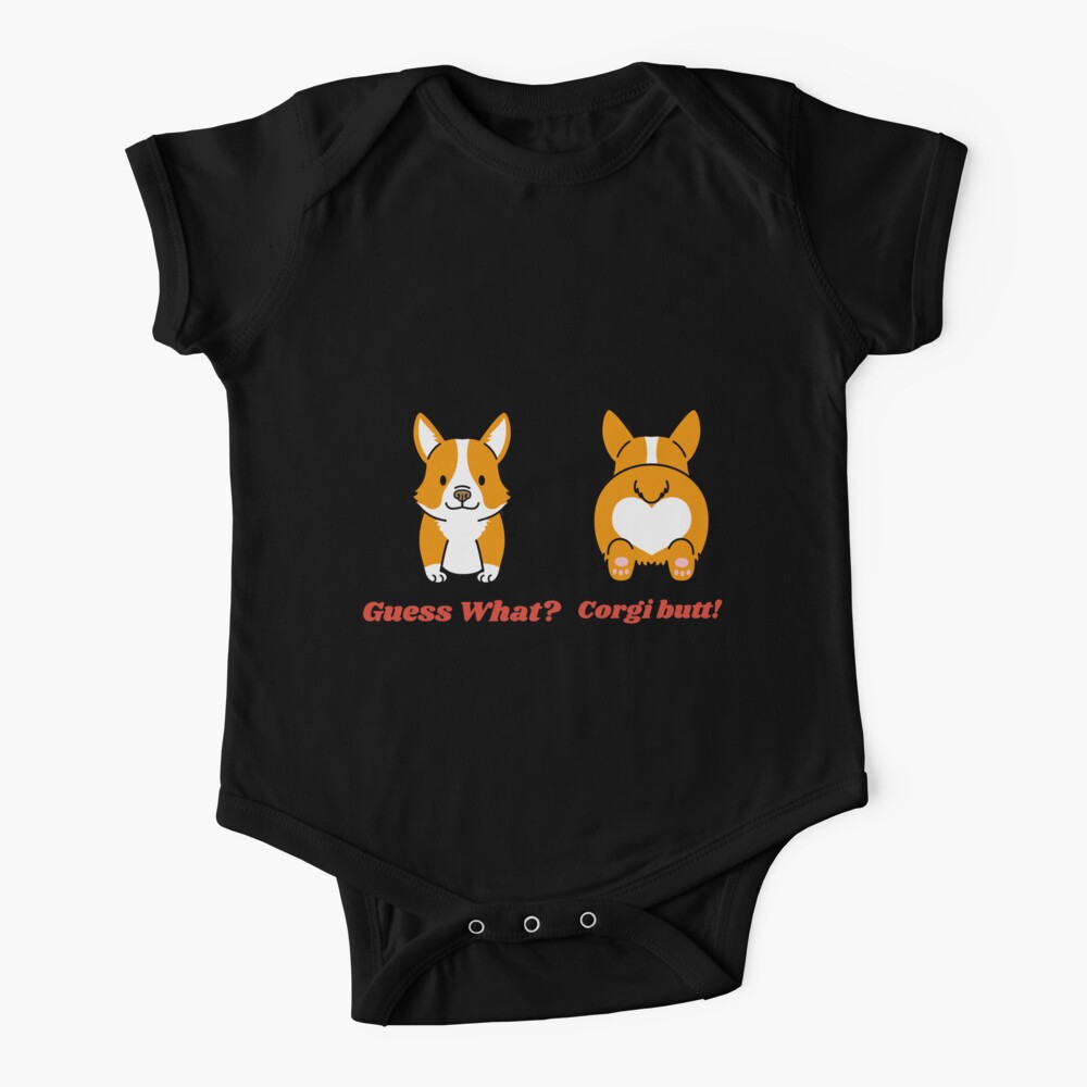 Zweiseitige Vermutung, was? Corgi-Hintern! Komisch Babystrampler