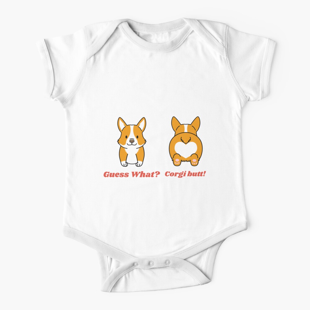 Zweiseitige Vermutung, was? Corgi-Hintern! Komisch Babystrampler