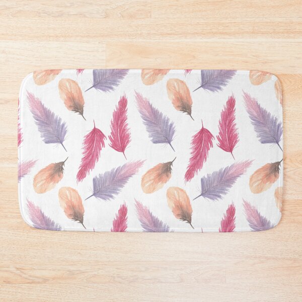 Item preview, Watecolor Feathers Pattern Purple Pink Peach designed and sold by SassAndHoney.