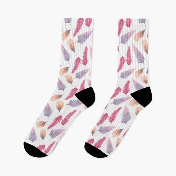 Item preview, Watecolor Feathers Pattern Purple Pink Peach designed and sold by SassAndHoney.