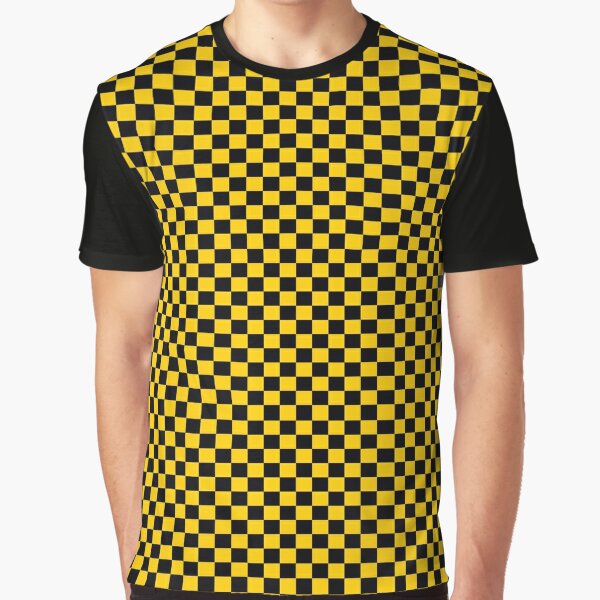 Black and yellow top checkered vans shirt